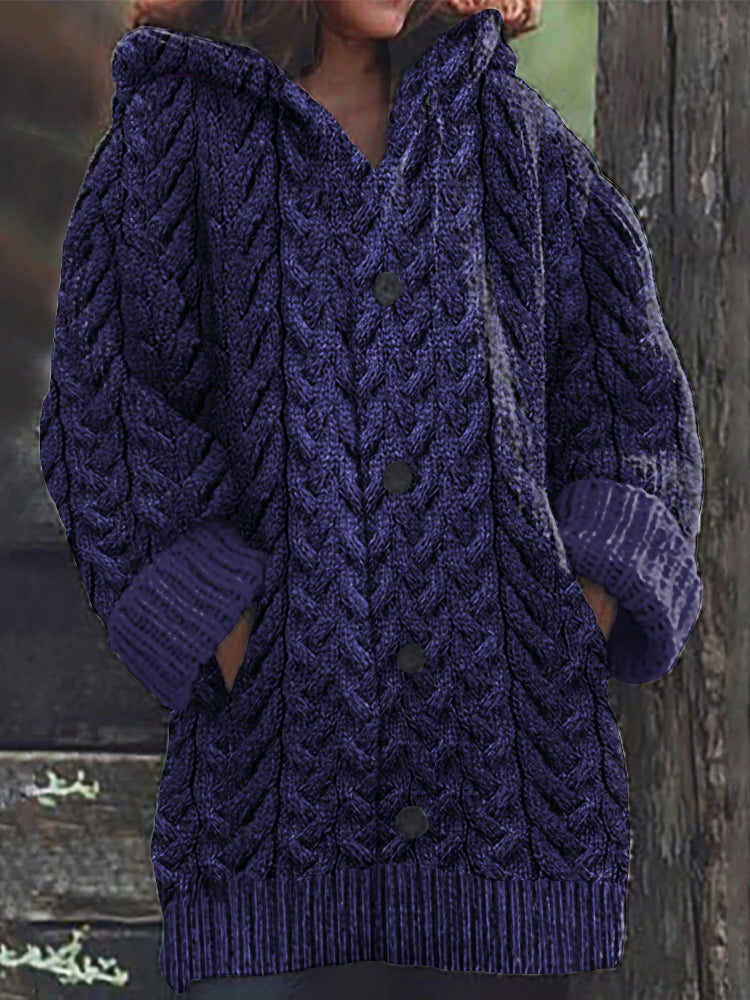 Women's Super Soft Honeycomb Aran Crew Neck Sweater elevenforest