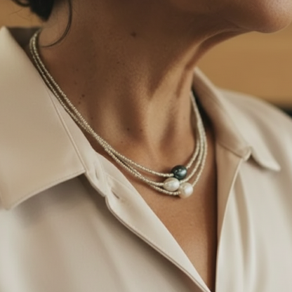 Perla Collar artesanal delicado