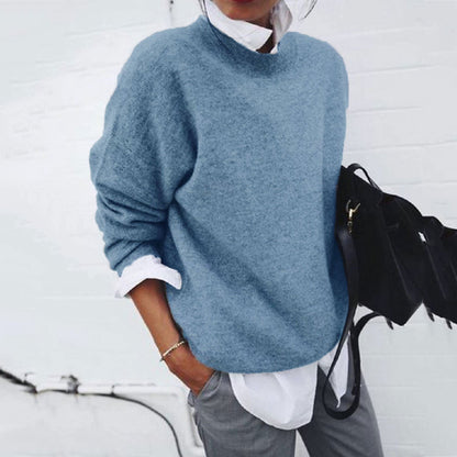 Shirt Collar Long Sleeve Fake Two Piece Sweater elevenforest