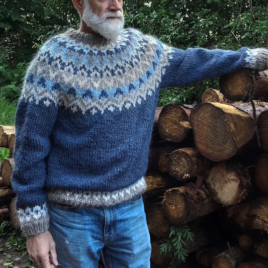 Men'S Iceland Crew Neck Sweater elevenforest