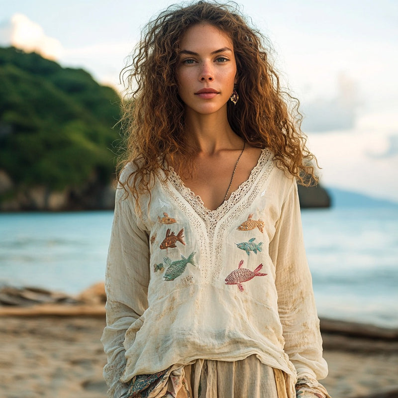 Blusa vintage clásico