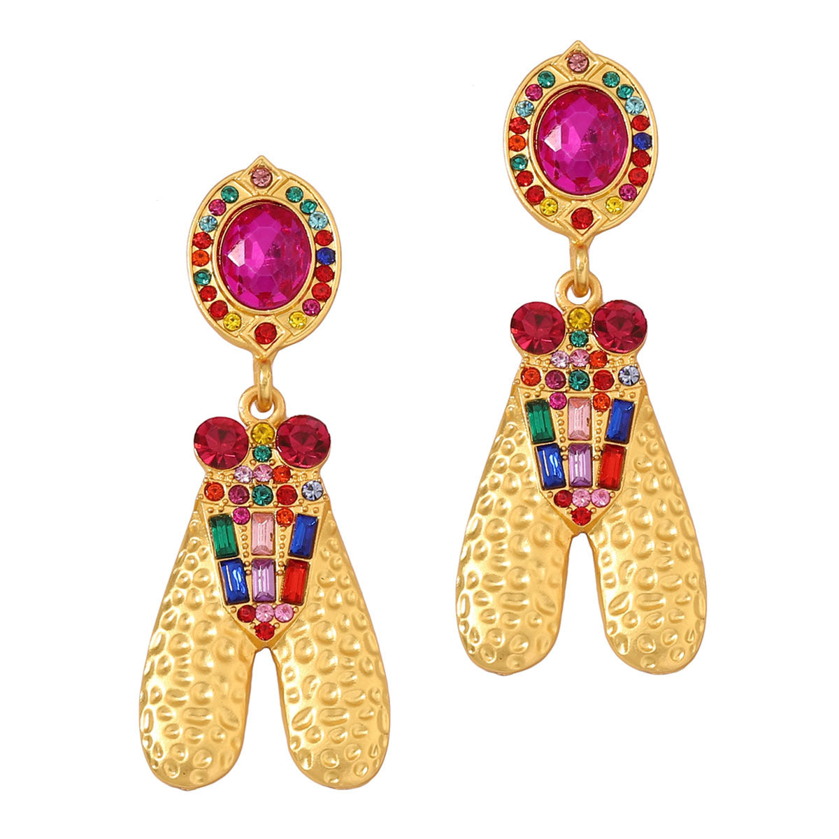 Oro Pendiente hermoso con estilo único