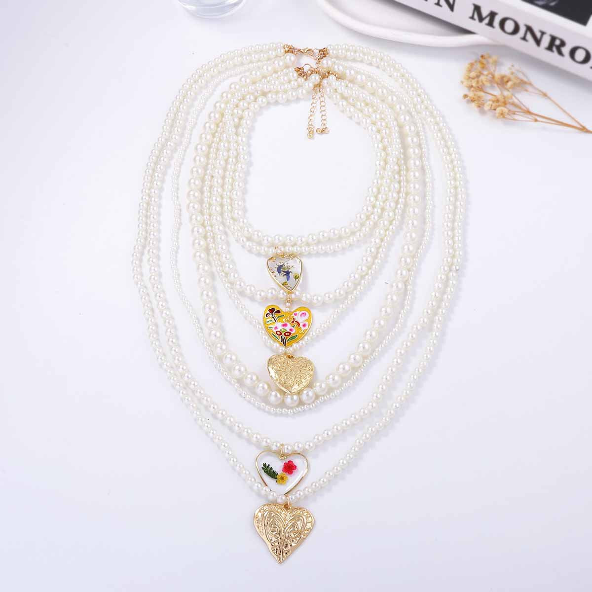 Perla Collar hermoso con estilo único