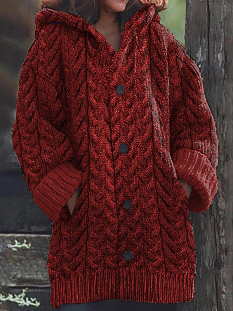 Women's Super Soft Honeycomb Aran Crew Neck Sweater elevenforest