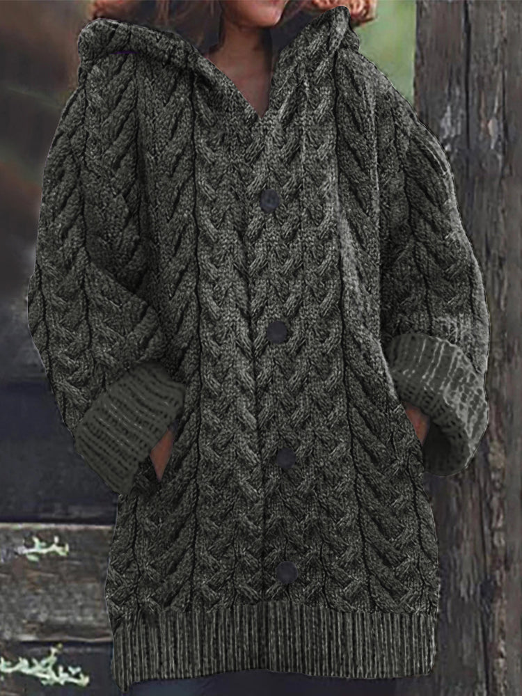 Women's Super Soft Honeycomb Aran Crew Neck Sweater elevenforest