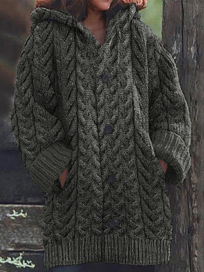 Women's Super Soft Honeycomb Aran Crew Neck Sweater elevenforest