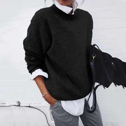 Shirt Collar Long Sleeve Fake Two Piece Sweater elevenforest