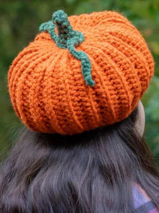 Pumpkin Hat Autumn And Winter Windproof Warm Pullover Hat Adult Knitted Hat artswardrobe
